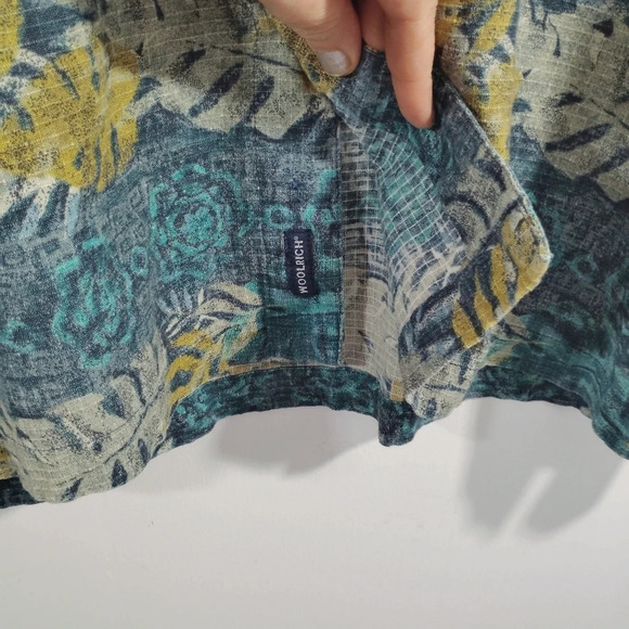 CLEARANCE Woolrich Shirt Button Down Tropical Print 100% Cotton Hawaiian - Picture 7 of 10